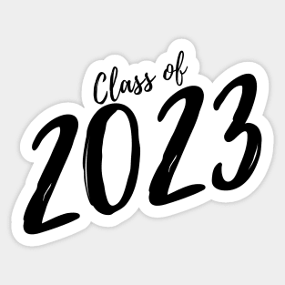 Class Of 2023. Simple Typography Black 2023 Class Of/ Graduation Design. Sticker